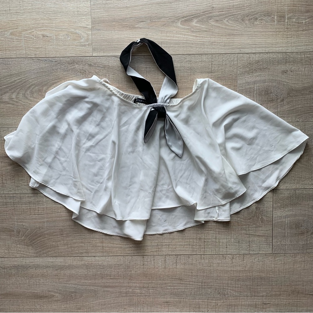 New Black & White Shoulder Cape